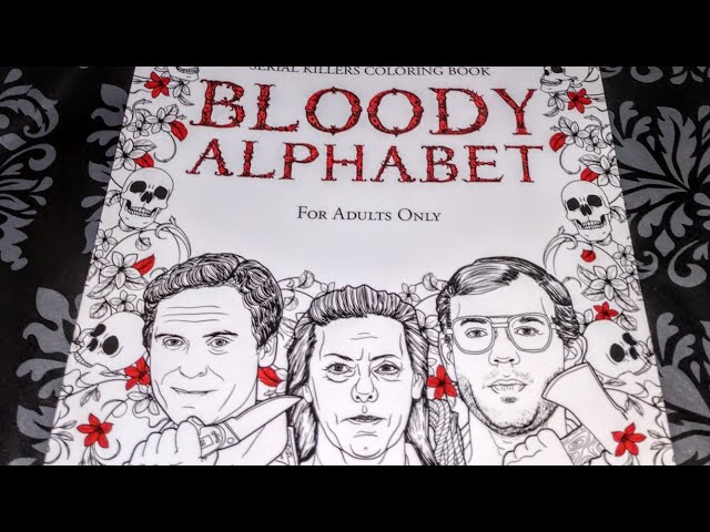 Bloody Coloring Page : Bloody Alphabet Coloring Book For Adults Over 50