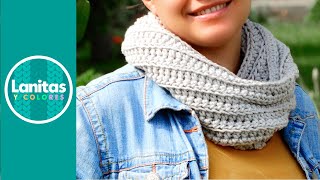 Bufanda INFINITA de lana a crochet fácil paso a paso | Easy crochet Scarf