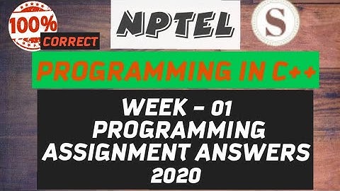 PROGRAMMING IN C++ || NPTEL|| WEEK-1 PROGRAMMING ASSIGNMENT ANSWERS||#NPTEL||#C++||#SKumarEdu