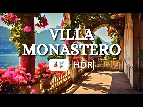 VILLA MONASTERO , VARENNA - WALKING TOUR IN ITALY 4K - THE MOST BEAUTIFUL VILLA ON LAKE COMO