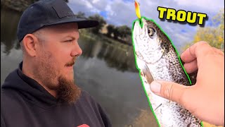 Sandy Wool Lake TROUT Fishing (Stocked Trout Bay Area)