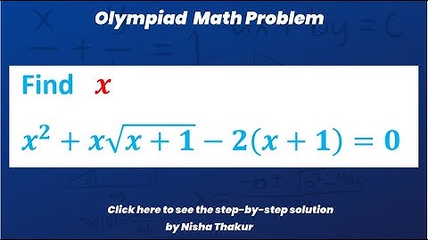 Math Olympiad | Algebra Problem | 14