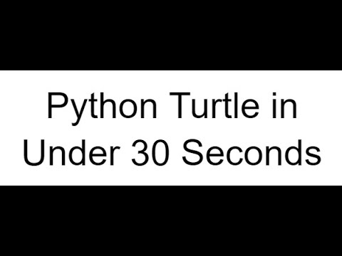Python Turtle in Less Than 30 seconds - Python Turtle part 0 | Ratiocode