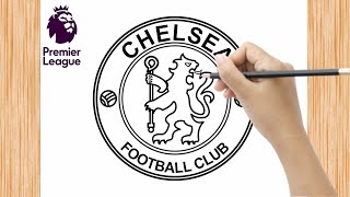 HOW TO DRAW CHELSEA FC LOGO STEP BY STEP