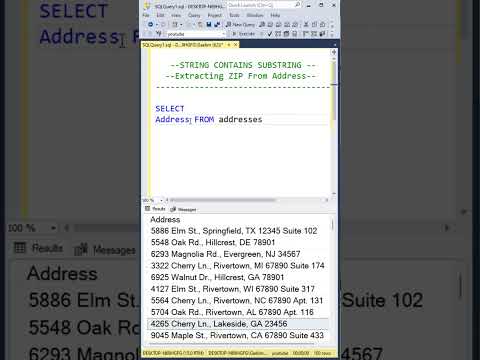 Extract ZIP Codes | String Contains Substring | Data Analyst SQL Interview Questions