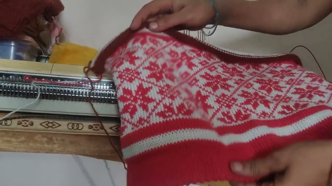 How To Knit Wollen Baby Frock On Knitting Machine#design#baby@snappygirls02