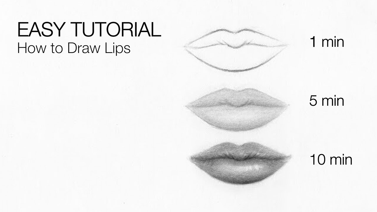 How to draw lips easy step by step