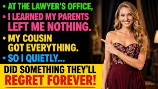 At the Lawyer’s Office I Learned My Parents Left Me NOTHING—My Cousin Got Everything… 