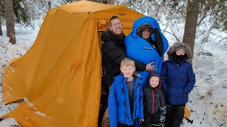 Marriage Survival Camping! 22 Degrees with Wife & 3 Kids