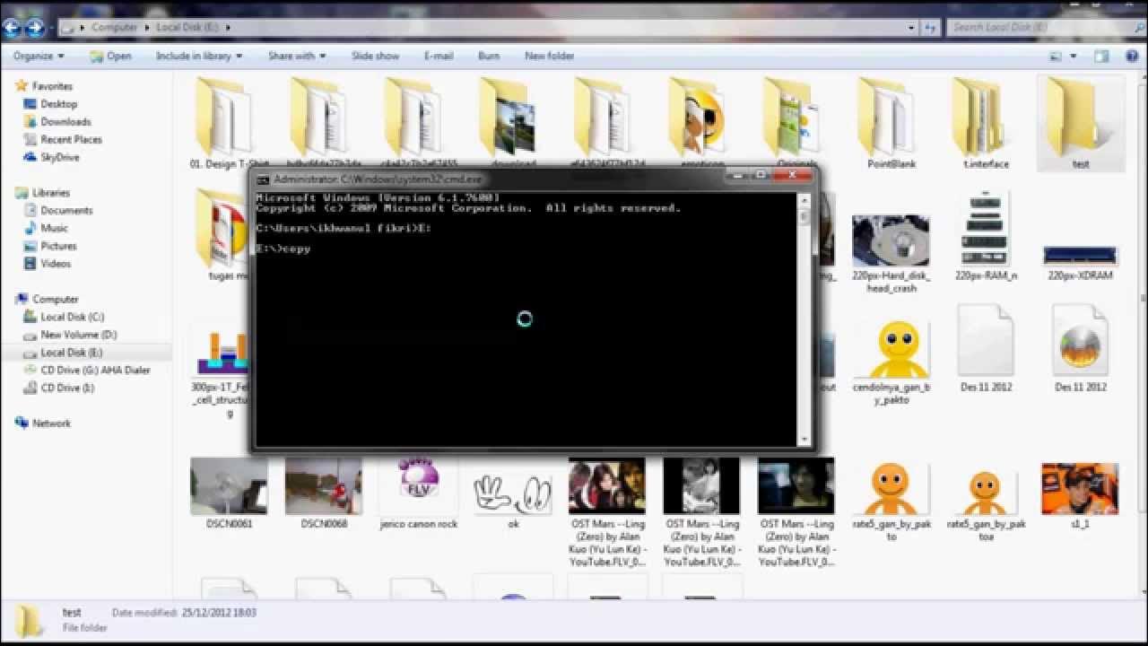 copy file to folder using cmd YouTube