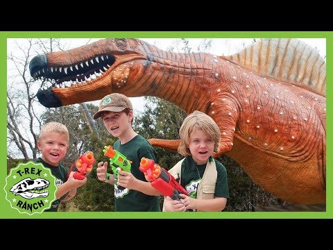 Giant Dinosaurs for Kids at Dinosaur World! T-Rex Ranch Jurassic Adventures