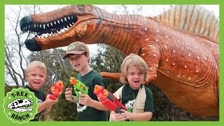 Giant Dinosaurs for Kids at Dinosaur World! TRex Ranch Jurassic Adventures