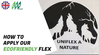 How to apply Ecofriendly UNIFLEX NATURE HTV on PAPER carrier Heat Transfer on any textile by CFP
