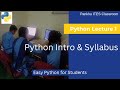 Lecture 1| Python Intro &amp; Syllabus | Class 11 | Vocational Education  | IT/ITES