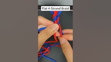 How to tie Flat 4-Strand Braids | Macramé Basics Tutorial for Beginners #shortstutorial