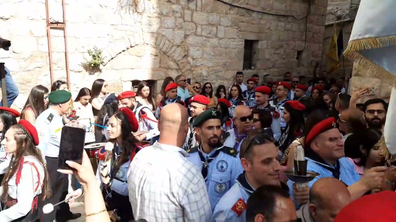 مجموعة كشافة الروم الارثودكس القدس سبت النور حلرة النصارى تصوير كريستيان لاند سينت جوني 2022