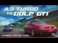 A3 TURBO VS GOLF GTI MK4 TURBINAS K03 K04 K24 ESPECIAL VAG 20V TURBO DRIVING DREAMS EA113 #2-1