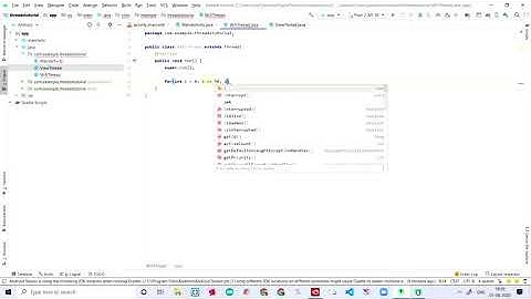 What is a Thread in android studio using java part 1/2