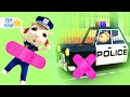 Policeman is Here to Help: Dolly and Kids pretend play funny stories with sticky tape + Baby Songs