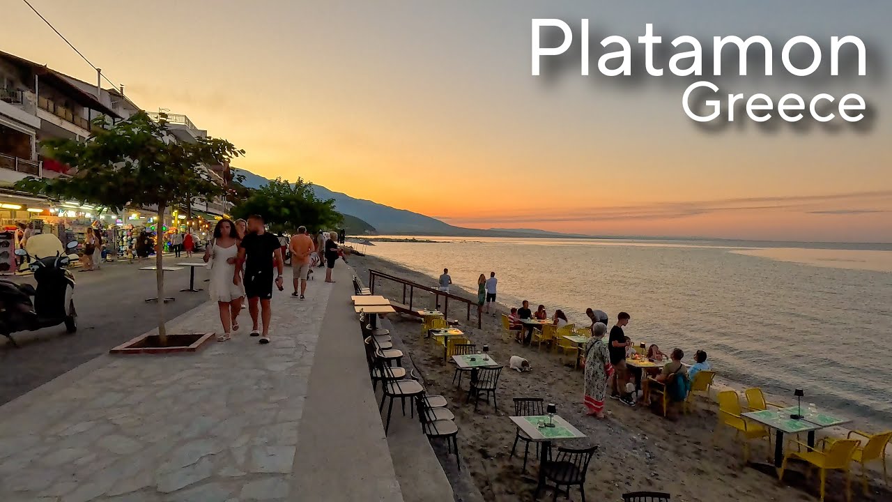 Sunset Walk in Platamon Greece Walking Tour 2025
