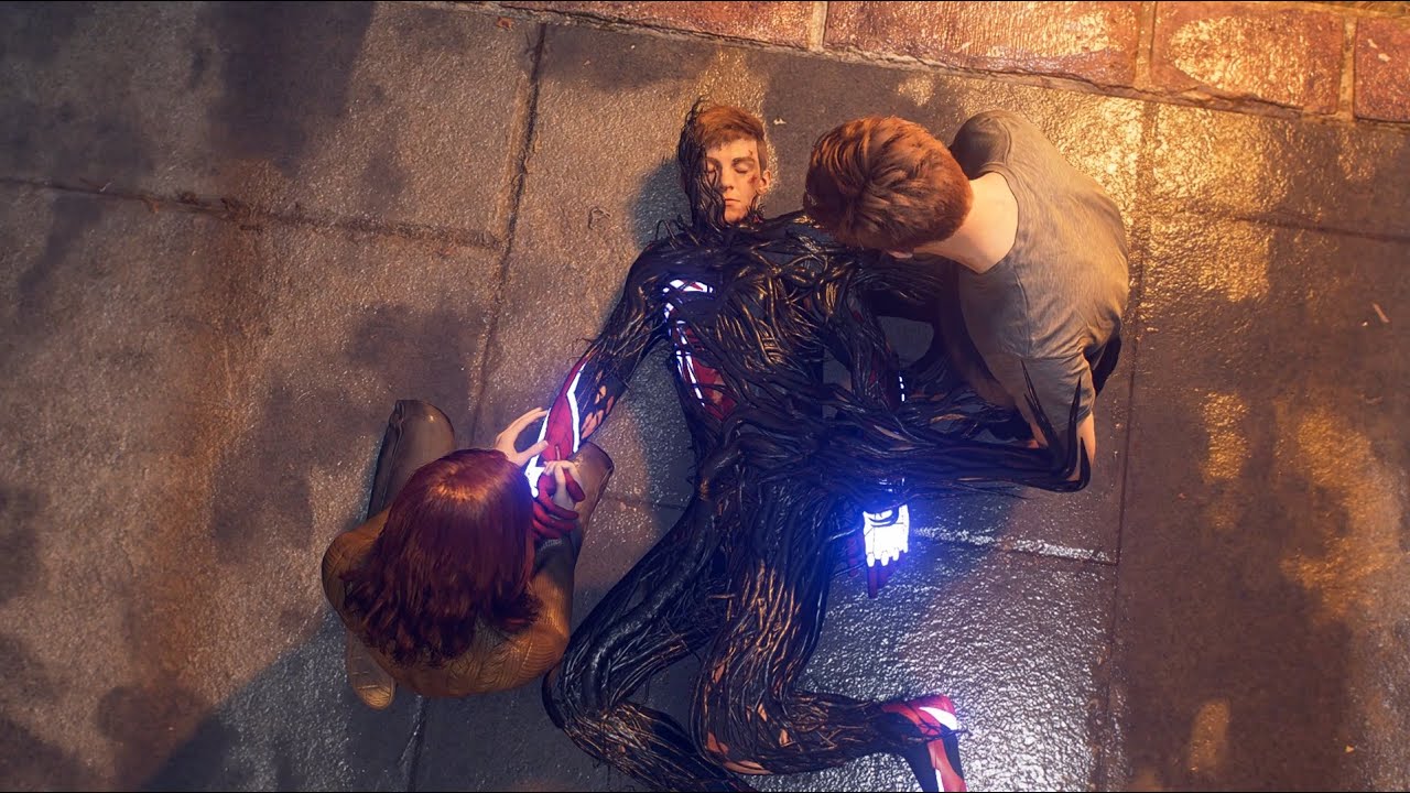 Человек-паук в красно-черном костюме симбиота #spiderman #andrewgarfield #spidermanbrandnewday #t...