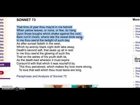 Shakespeare&rsquo;s Sonnet 73 Analysis