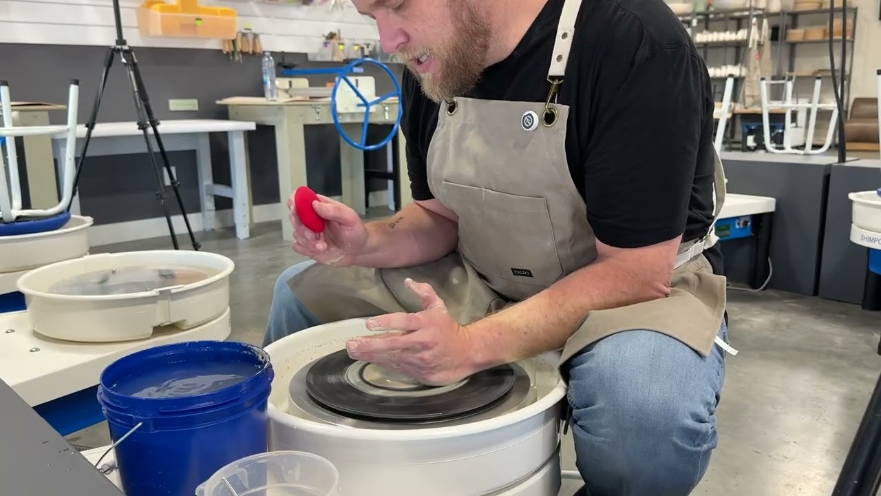 How to Center and Open Clay and Create a Cylinder on the Pottery Wheel (The Clay Hole)