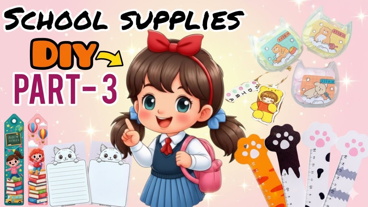 Школьные принадлежности своими руками | Милые и простые идеи для подготовки к школе ✨ | Часть 3