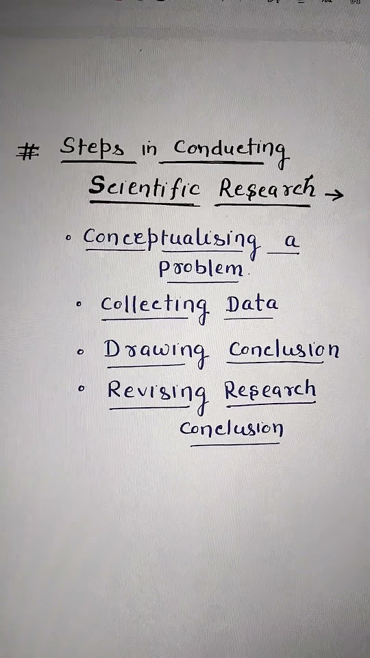 Steps in conducting scientific research class 11 psychology ch 2