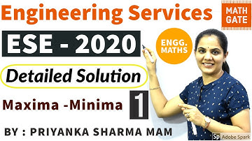 ESE 2020-Prelims I Paper-1 I 5 Jan. 2020 I Engineering Maths  I  GATE Maths I