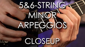 11. 5&6-String Minor Arpeggios - Closeup