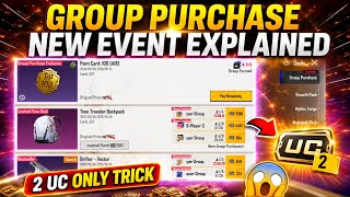 😍GROUP PURCHASE NEW EVENT EXPLAINED IN BGMI &amp; PUBG MOBILE | 2 UC ONLY TRICK | GET 90% DISCOUNT