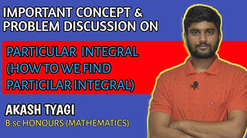 Differentialequation for Bsc mathematics Particular integral for when X=sinax or cosax || akash