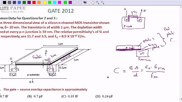 GATE 2012 ECE Gate source overlap capacitance, source body junction capacitance