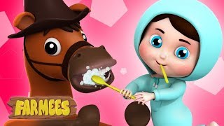 this is the way we brush our teeth song for kids and babies by farmees