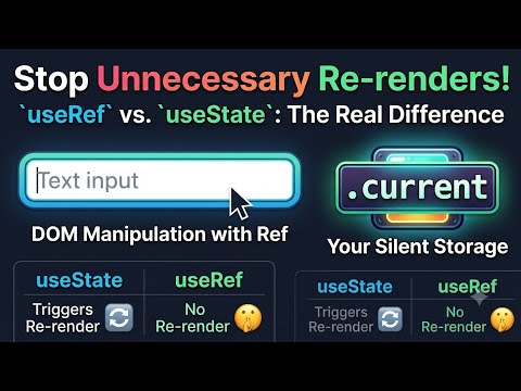 React useRef Explained: Stop Unnecessary Re-Renders ⚡ | useRef vs useState