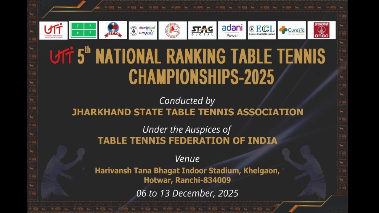DAY 8| Table 1 UTT National Ranking Table Tennis Championship 2025 (Ranchi)
