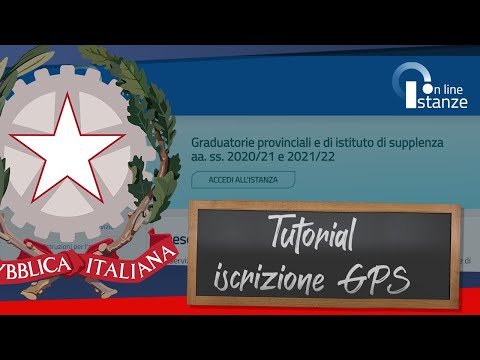 TUTORIAL ISCRIZIONE GRADUATORIE PROVINCIALI || GPS 2020