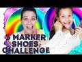 3 MARKER SHOES challenge DIY | ZAPATILLAS con 3 COLORES | Yippee Family