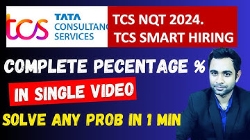 🔴TCS NQT/Smart Hiring | Complete percentage in Single Video| 1 Min Trick | Bramahstra Series