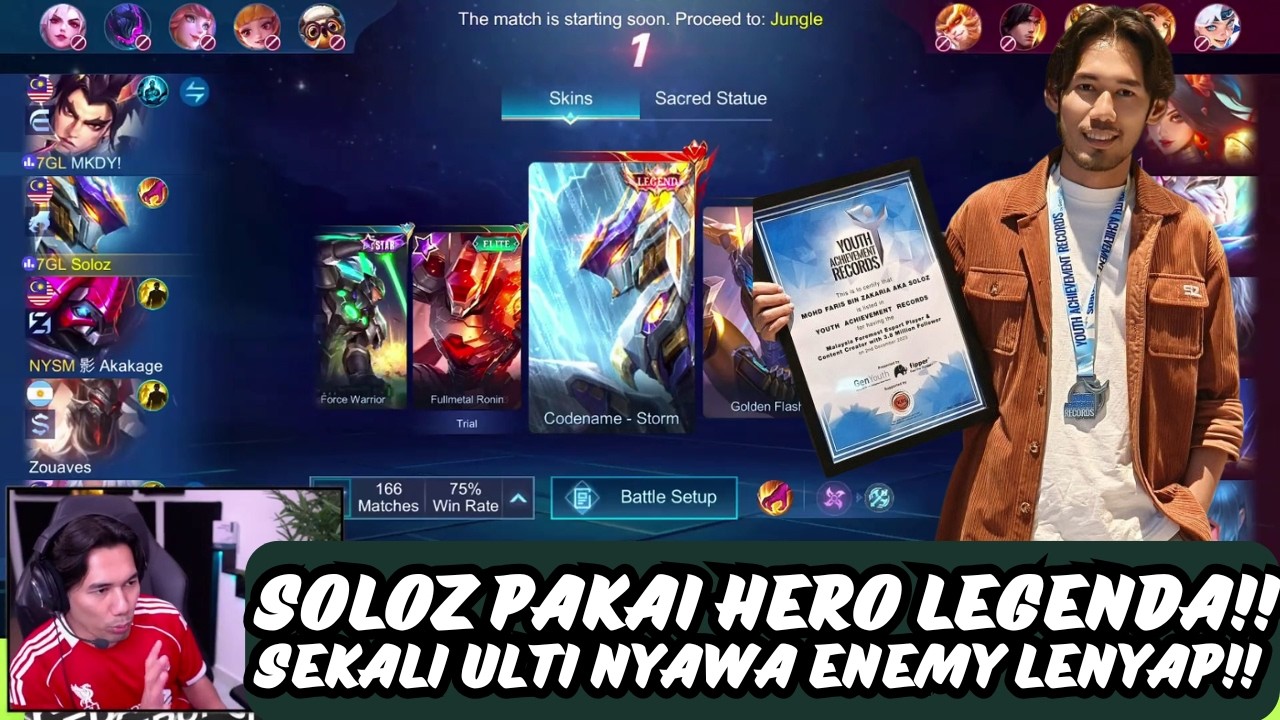 SOLOZ PAKAI HERO LEGENDA!! SEKALI ULTI NYAWA ENEMY LENYAP!!