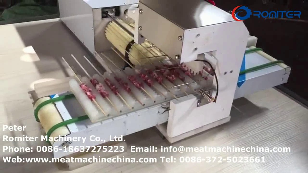Automatic BBQ Meat Skewer Making Machine for Sale YouTube