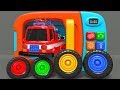 Learn Colors Red Fire Truck Street Vehicle Assemble Toy Car Surprise Eggs with Microwave Toy | ZORIP