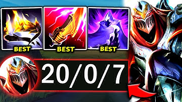 ZED TOP CAN 1V9 EVEN WITH INTING TEAMMATES! (DIFFICULT GAME) - 2025 Zed TOP Gameplay Guide