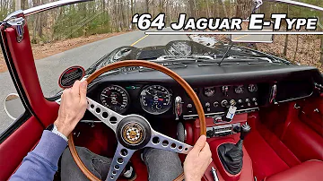 1964 Jaguar XK-E Roadster -3.8L Series 1 E-Type Drive (POV Binaural Audio)