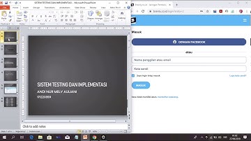 Vidio sistem testing dan implementasi (Pengujian Black Box pada interface login brainly.com)