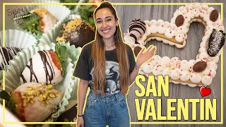 POSTRES FÁCILES para REGALAR en SAN VALENTÍN ❤️ FRESAS BAÑADAS en CHOCOLATE y TARTA CORAZÓN 😍