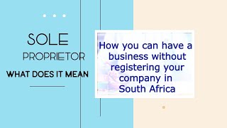 Information Is it legal to run a  business without registering it | Sole proprietor in South Africa 2025 News