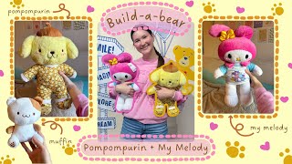 ♡♡making new build a bears pompompurin + my melody♡♡