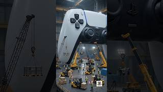 Tiny Workers Build a Giant PS5 Controller 🎮 #miniworkers #aianimation #shorts